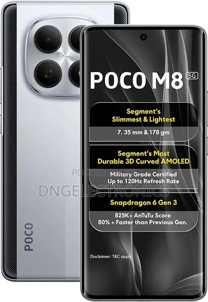 New Xiaomi Poco M8 256 GB Silver