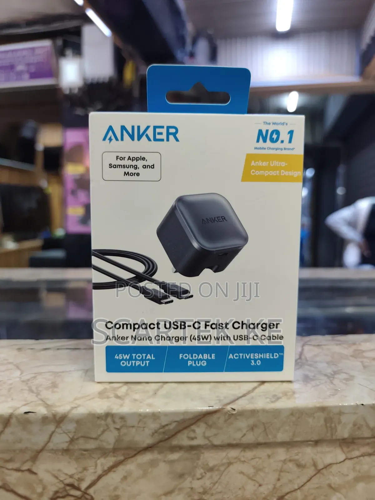 Anker Nano Charger 45w With USB-c Cable