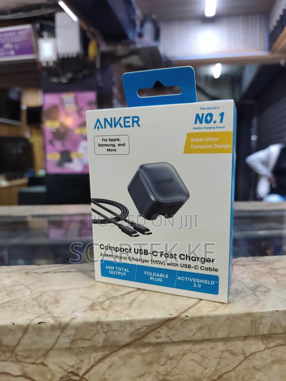 Anker Nano Charger 45w With USB-c Cable