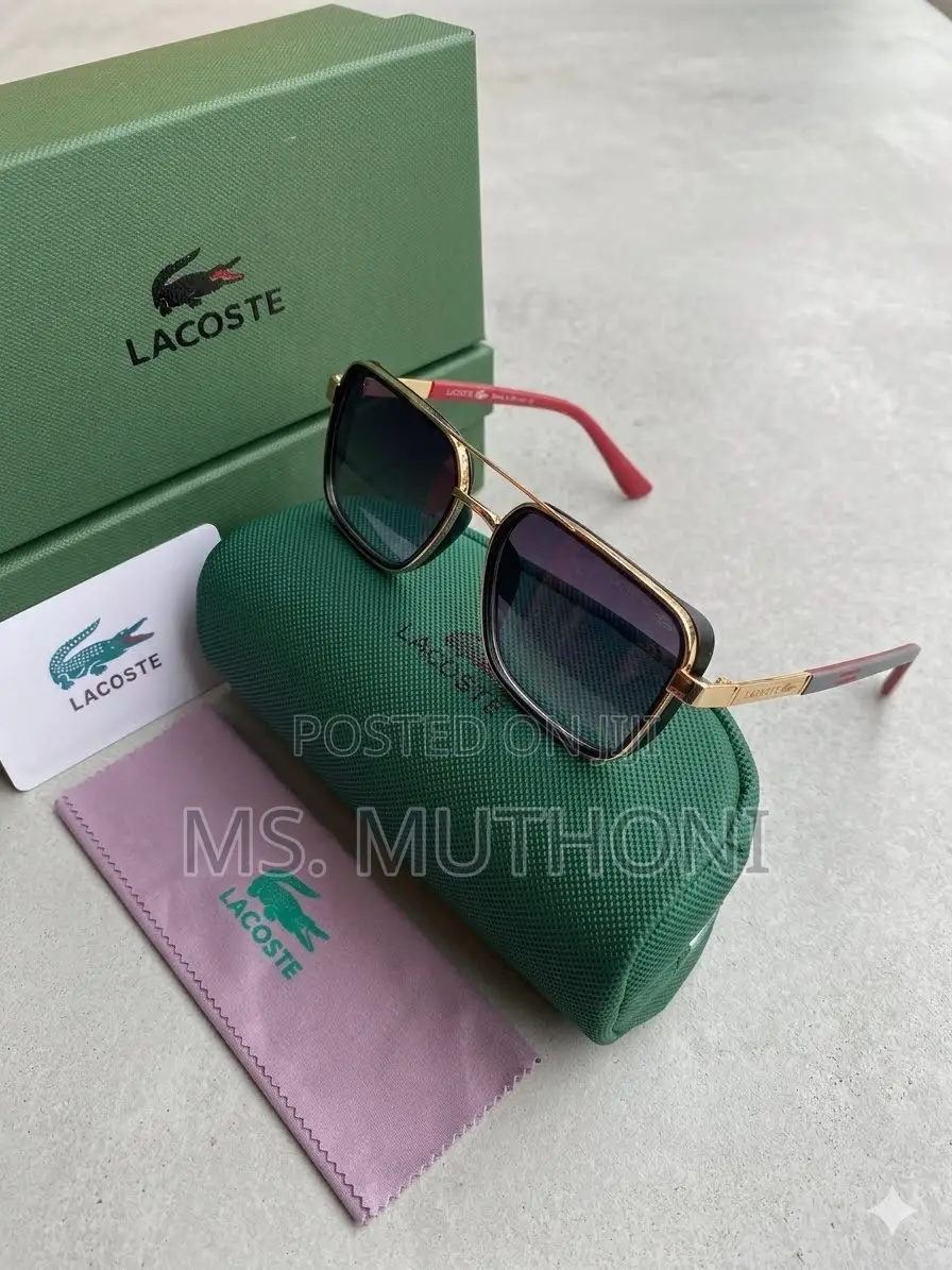 Premium Lacoste Square Double-Bridge Sunglasses