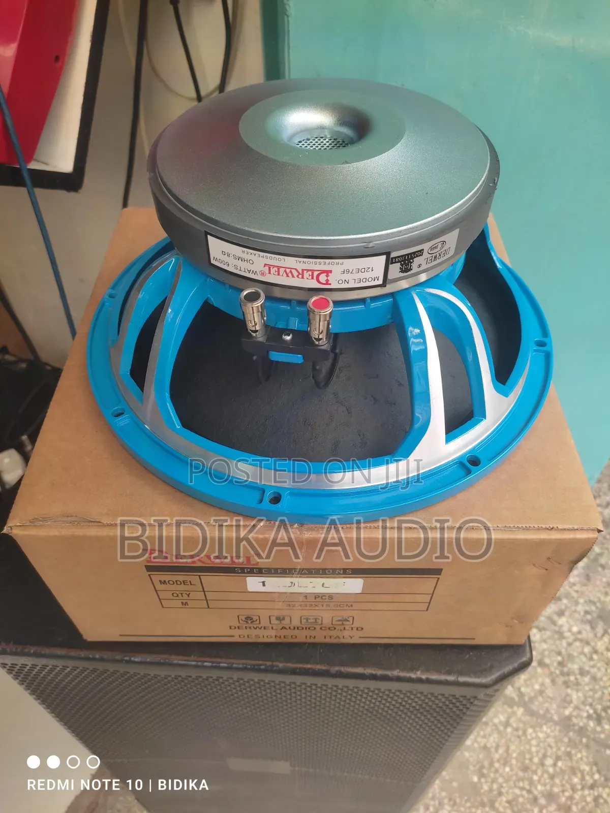 Derwel 12DE75F 12-Inch 600W Professional Mid-Bass Speaker