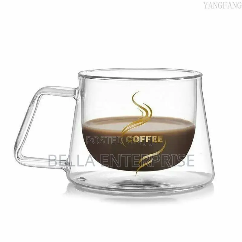 Heat-Resistant Borosilicate Double- Wall Glass Coffee Mug