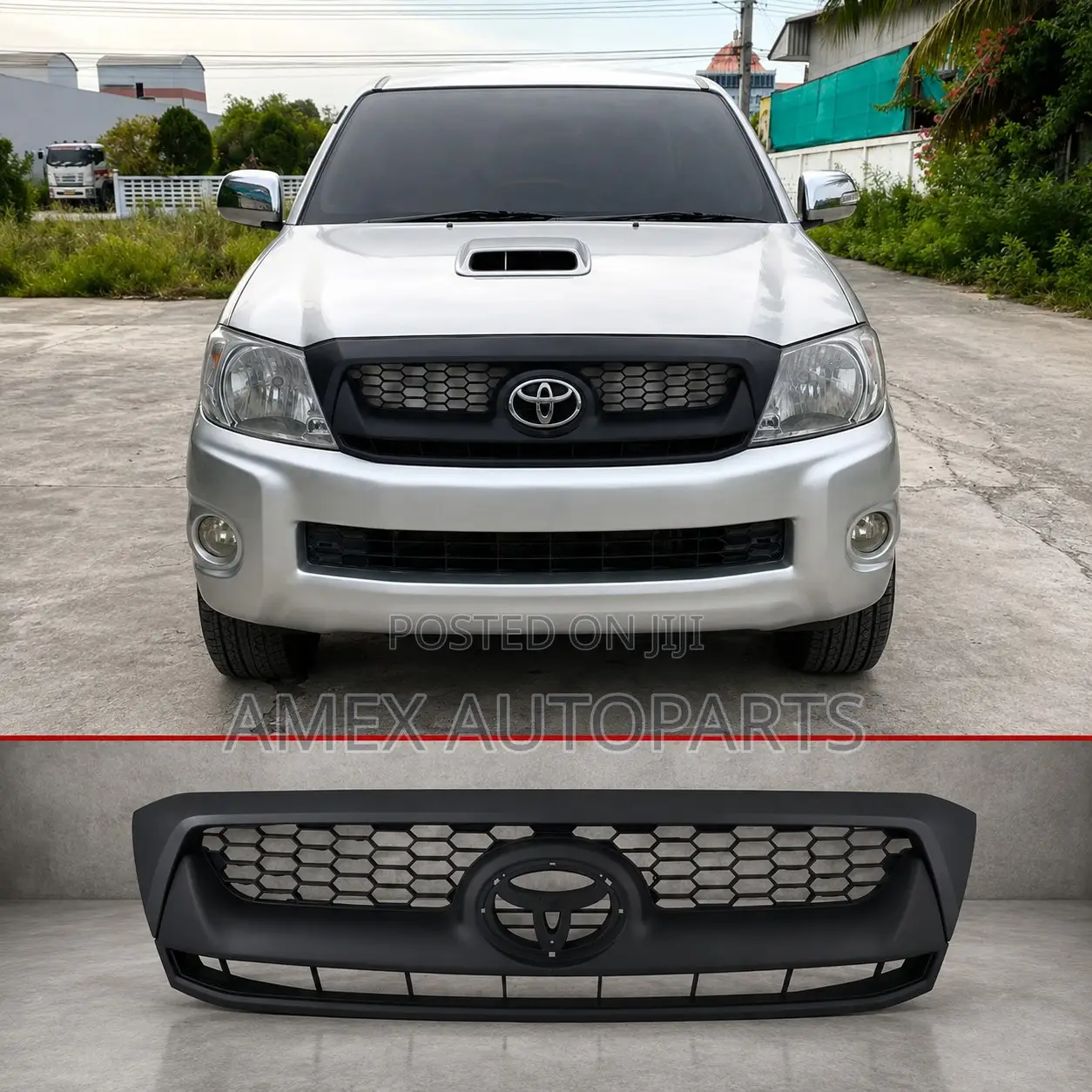 Grille Toyota Hilux Vigo 2008 Onwards Black