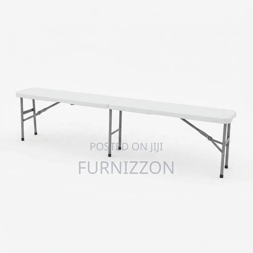 White Plastic Folding Bench