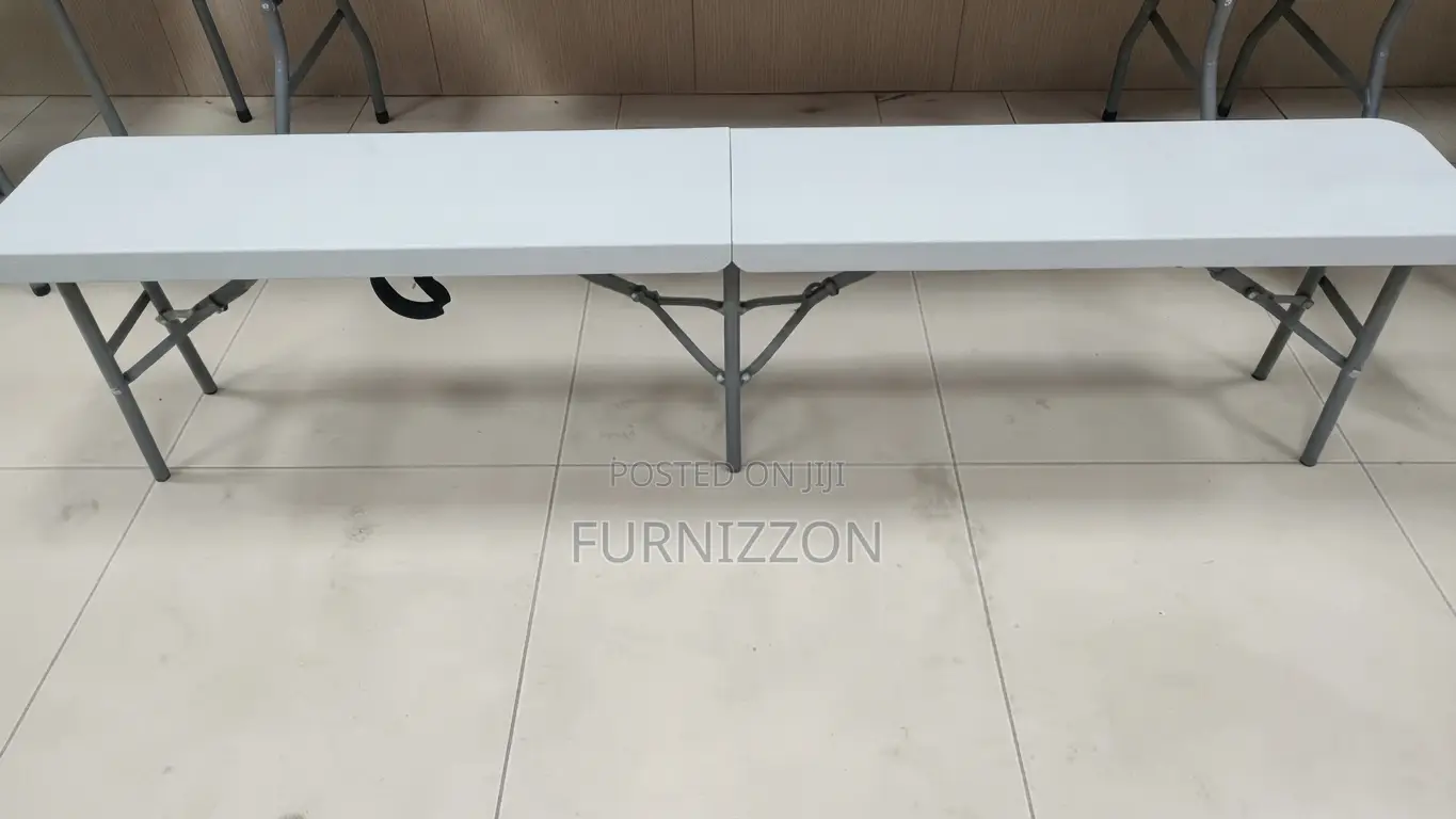 White Plastic Folding Bench
