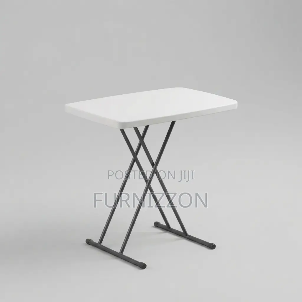 White Cross Stand Folding Plastic Table