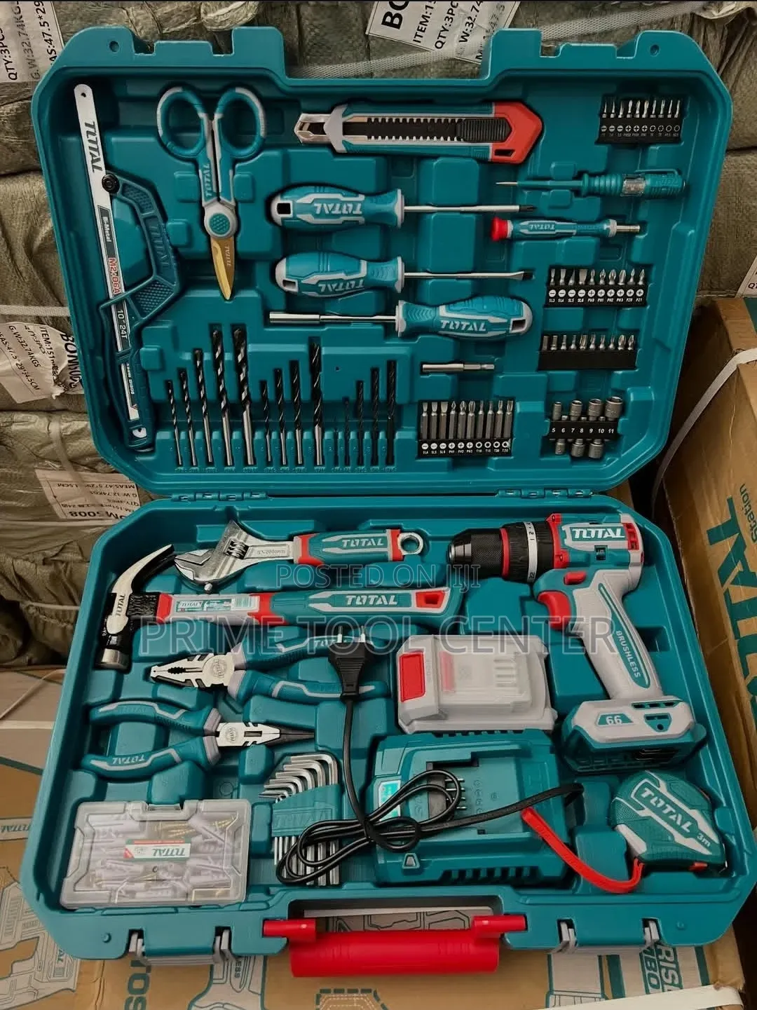 TOTAL 165-Piece Cordless Drill and Hand Tool Set (Model: THKTHP11652