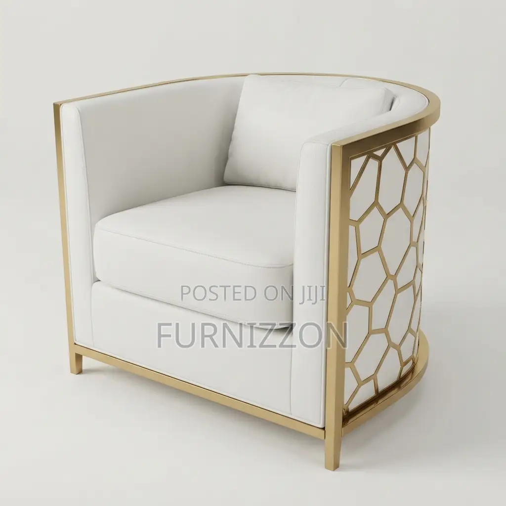 Golden Haven Curved Accent Chair