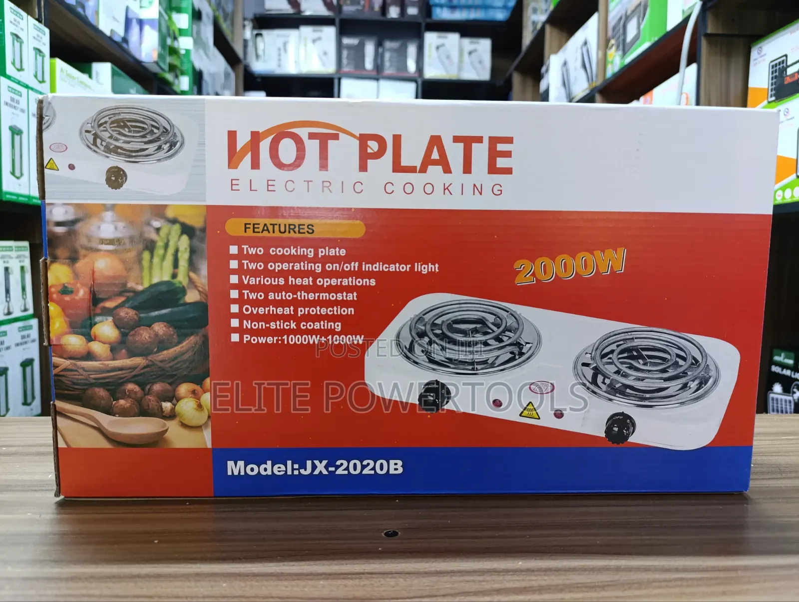 *Electric Double Coil Hotplate
