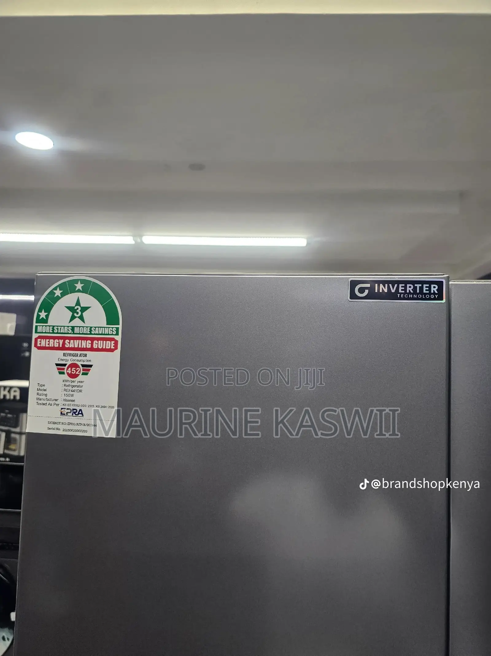Hisense 441l Side by Side Inverted Technology Fridge