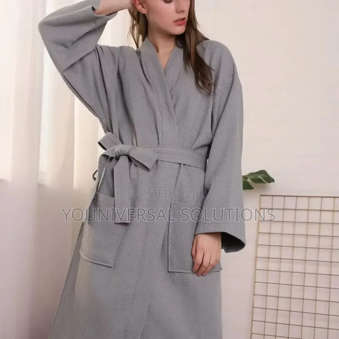 Cotton Bathrobe
Size XL 
*Blue and Navy Blue*