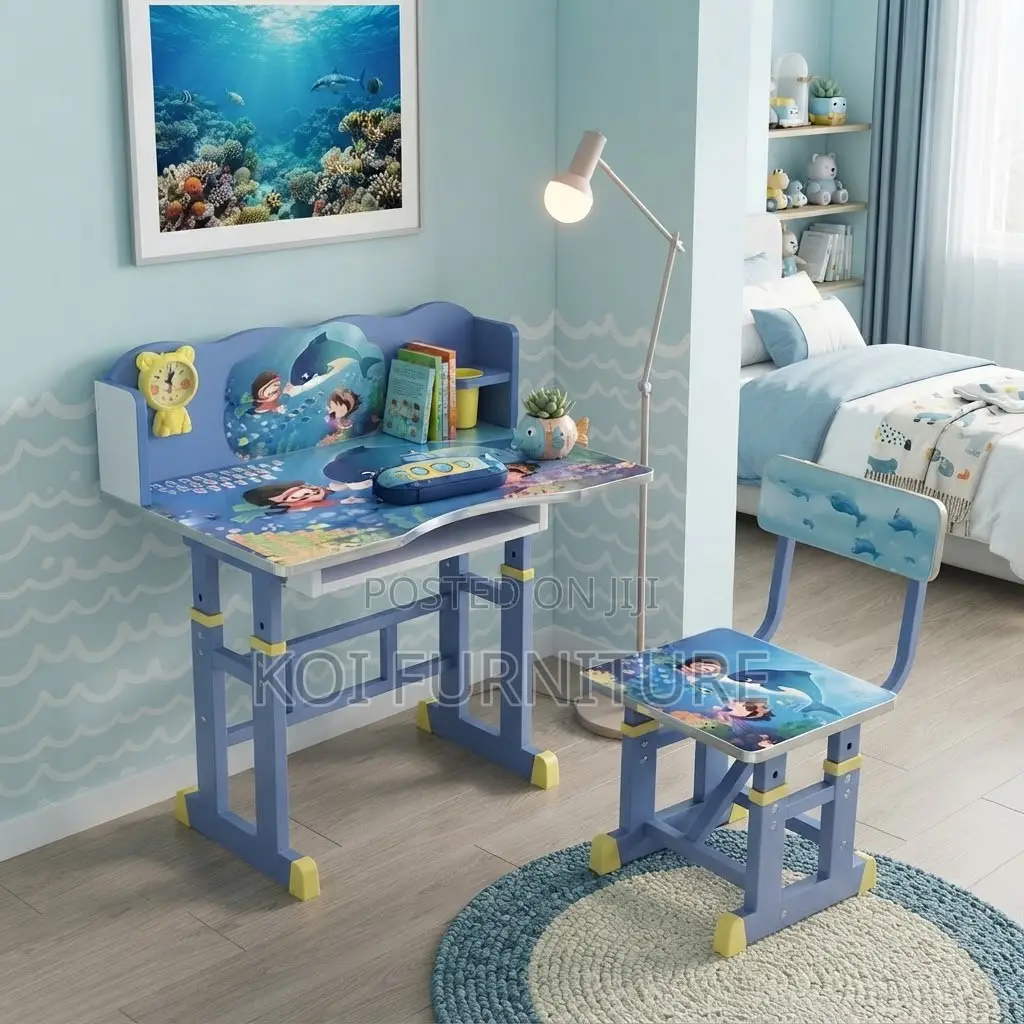 Home Desk; Kids School Adjustable Learning Centre Desk Chair Set