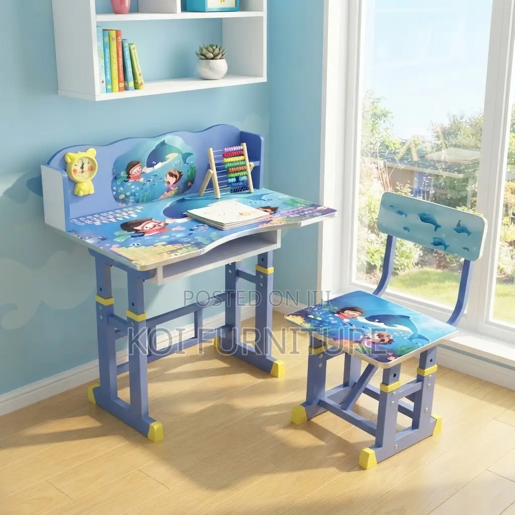 Home Desk; Kids School Adjustable Learning Centre Desk Chair Set