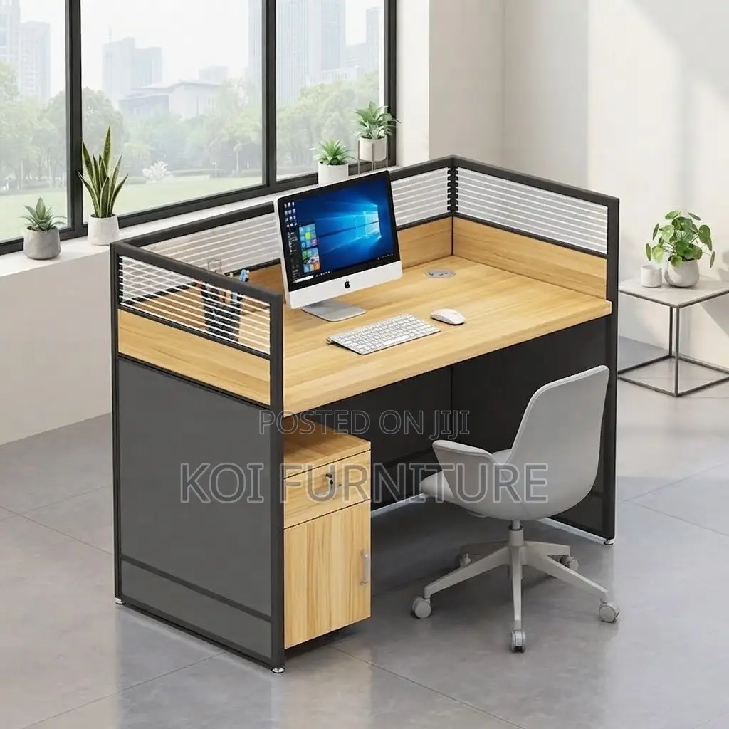 Office Workstation; Brown 1.2m One User Office Workstation