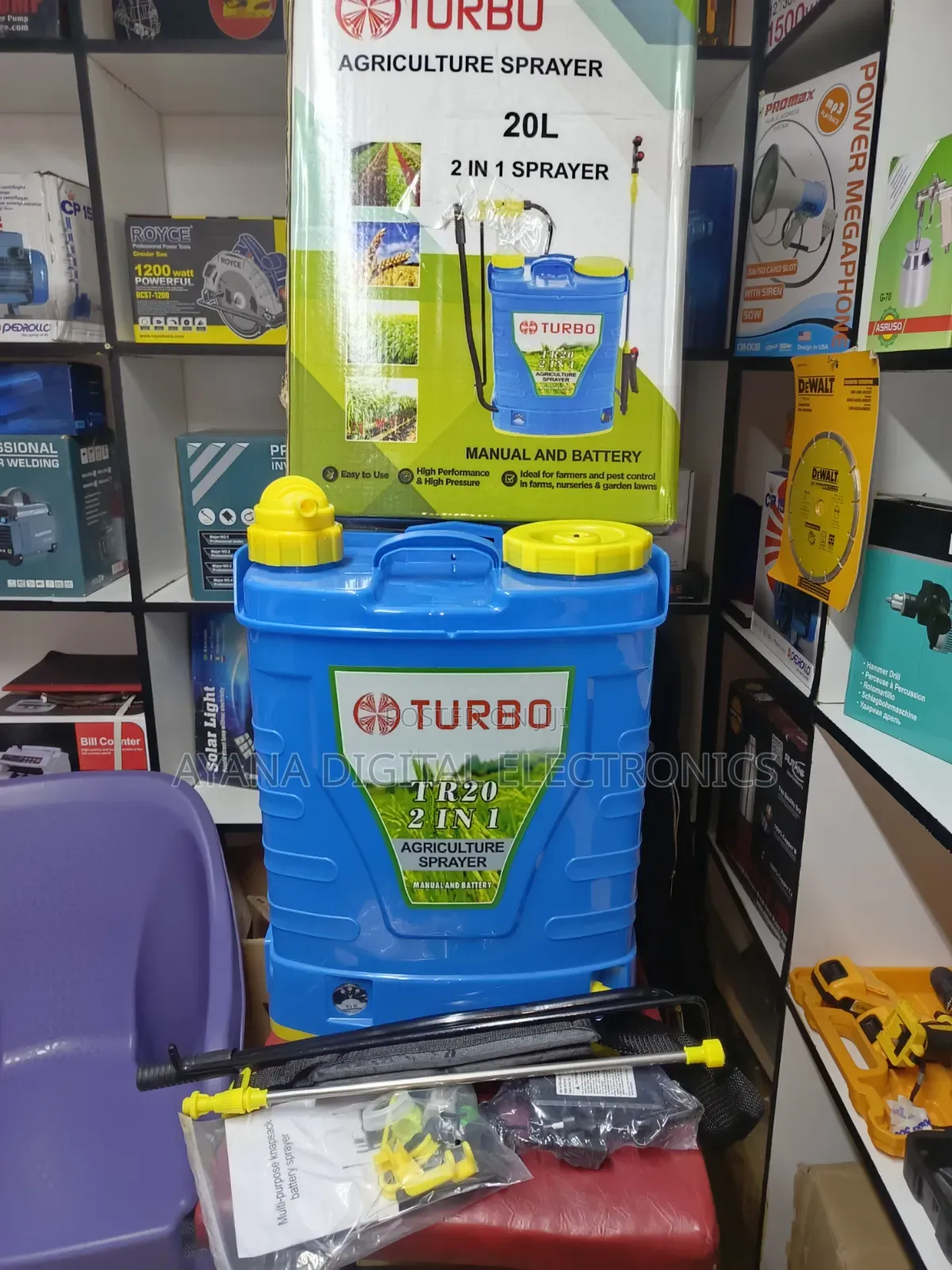 Rechargeable/Batteries Turbo Knapsack Sprayer 20ltrs