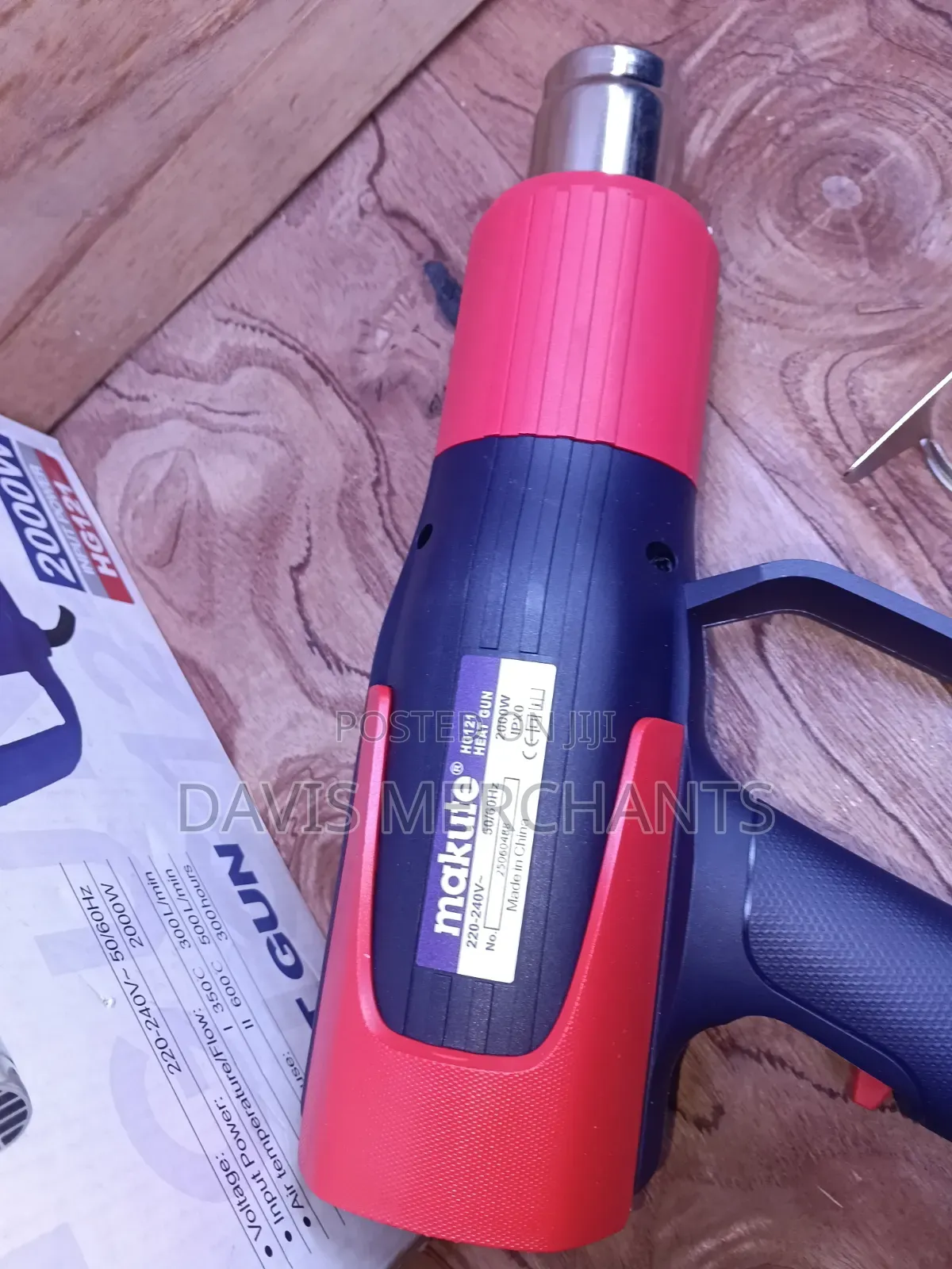 Heat Gun 2000 Watts Makute Model HG121 600°C Max Temp 50/60Hz 220/240v
