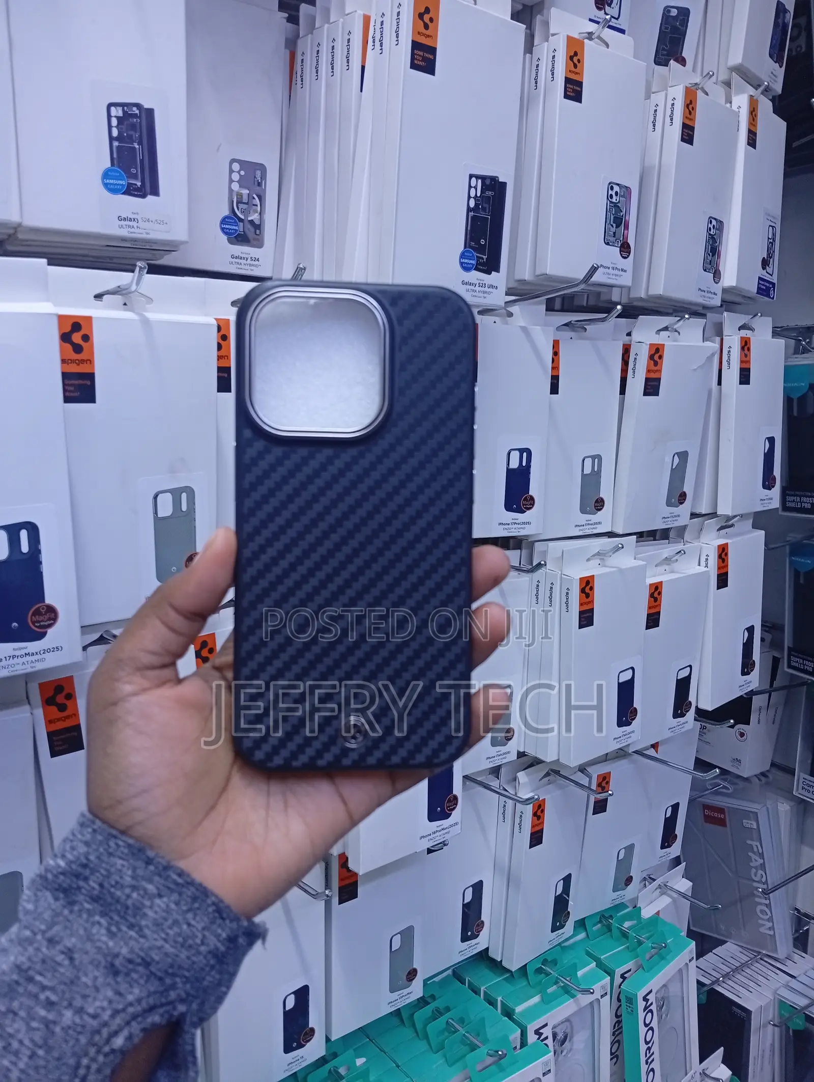 Spigen Enzo MagFit Case Designed for the iPhone 16 Pro Max.