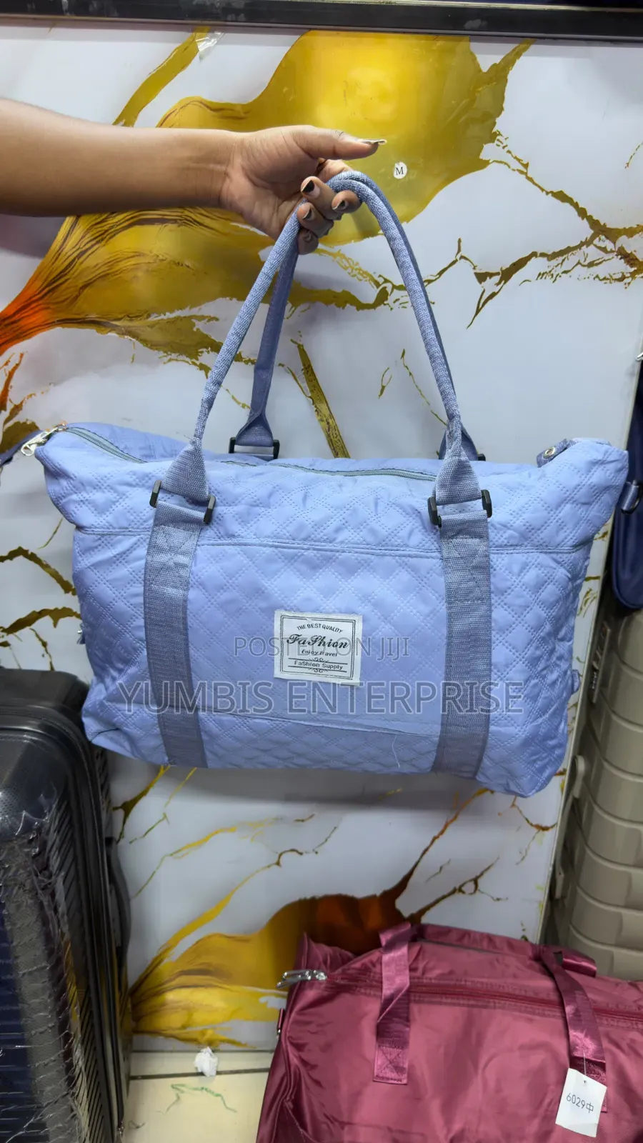 Small Sky Blue Travel Bag at 750