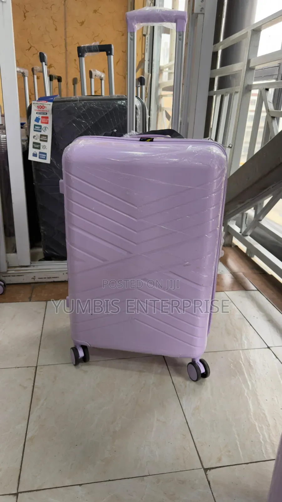 Lilac Purple Large Rubber Suitcase Height 72cm at Only 3900 KSH