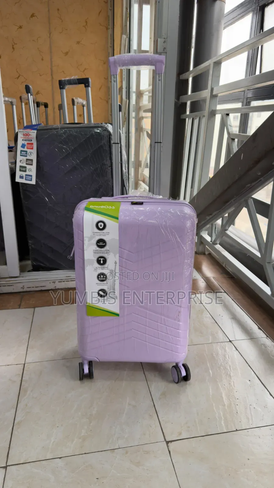 Lilac Suitcase in Small Size Rubber Unbreakable at Only 1900 KSH (56cm