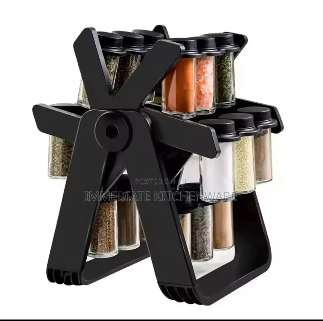 18 in 1 Rotating Spice Jars and Rack