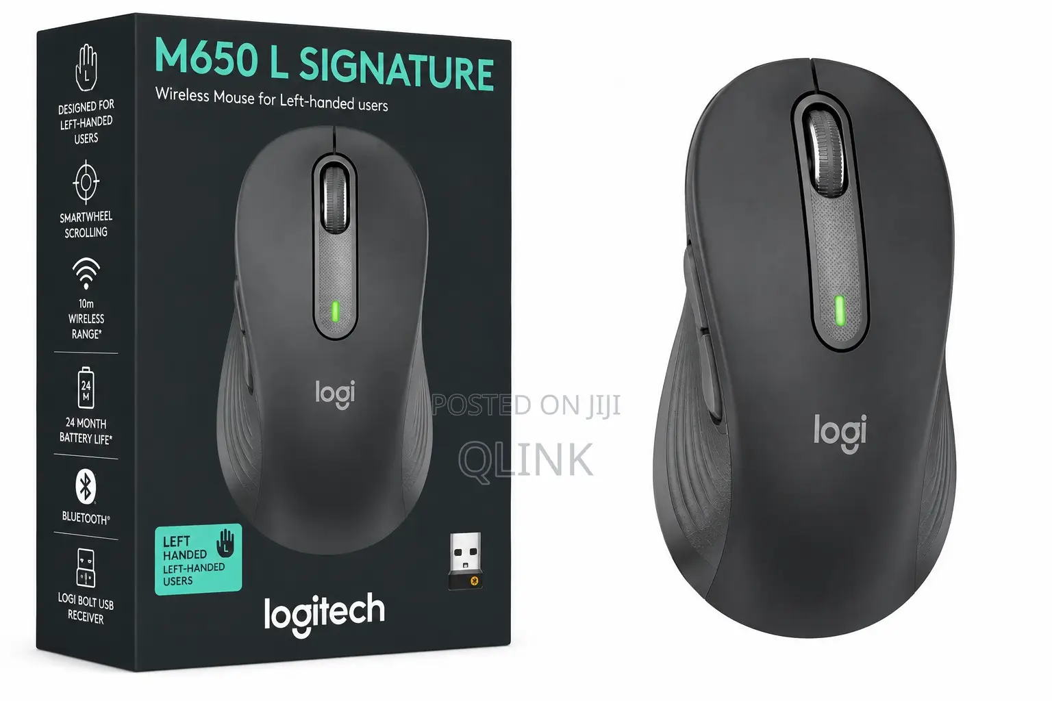 Logitech M650 L Signature Wireless Mouse for Left-Handed Users
