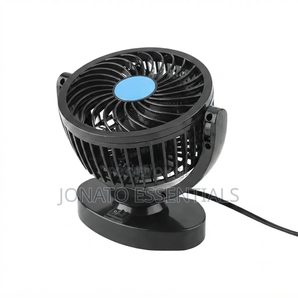 12V Car Dashboard Cooling Fan Powerful Dual Head Auto Air Fan