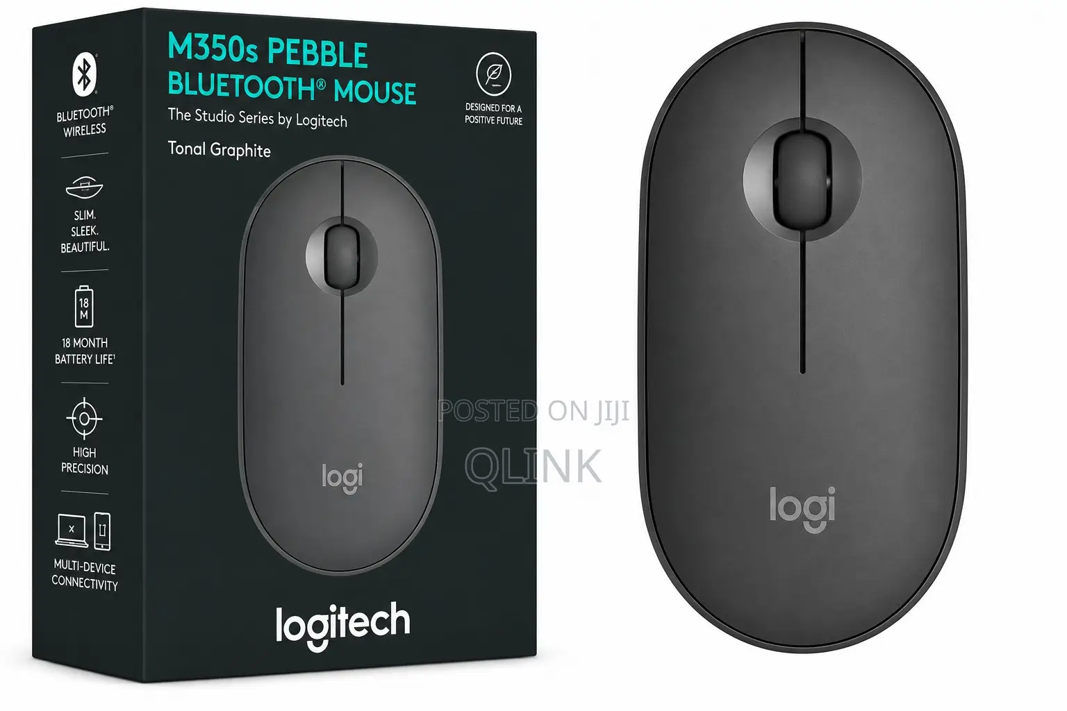Logitech M350s Pebble Bluetooth Mouse - Tonal Graphite - 910-007015