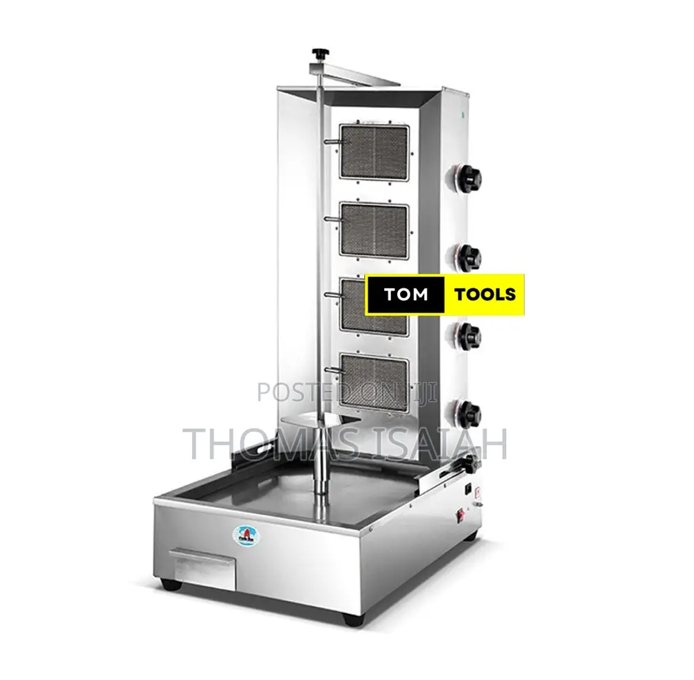 4 Burners Commercial Gas Shawarma Doner Kebab Machine