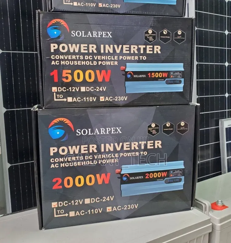 Solarpex 2000W Power Inverter - DC12V to AC230V With Digital Display