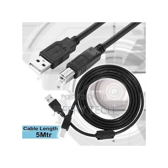 5m Fast Data Printer Cable - Black