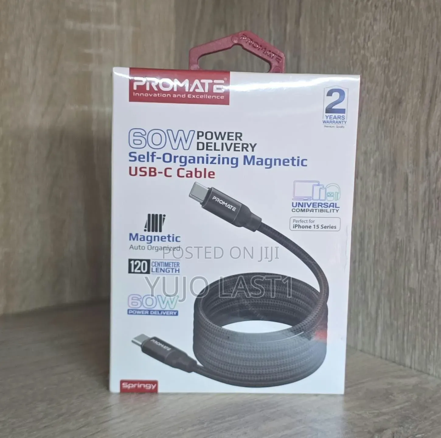 60W Power Delivery Self-Organizing Magnetic USB-C Cable