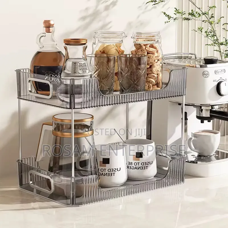 2-Tier Rectangular Countertop Storage Organizer