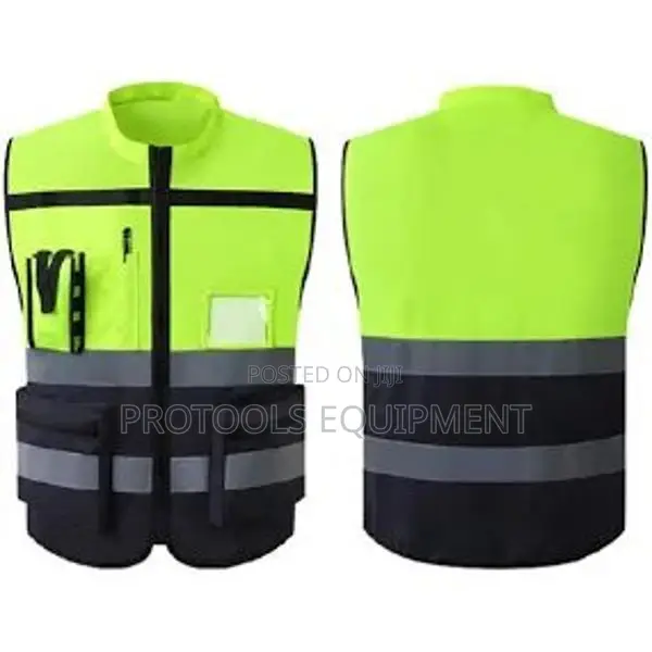 Greenblack chinese collar reflector jacket