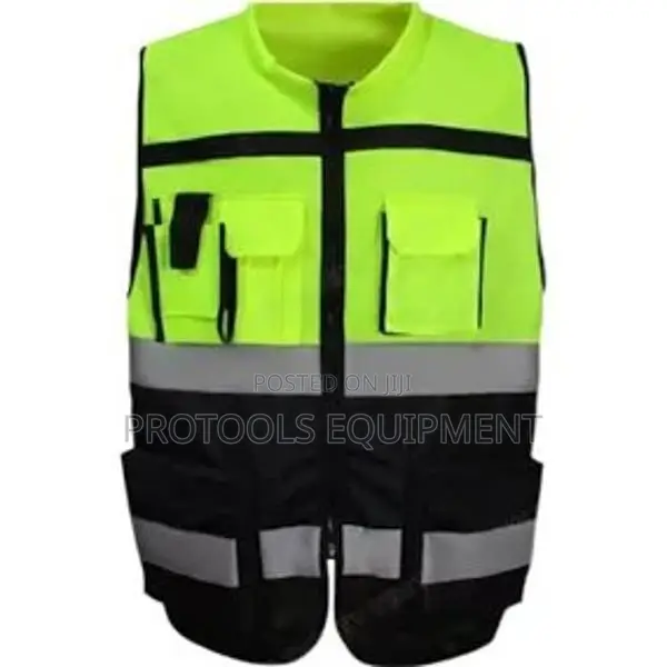 Greenblack chinese collar reflector jacket