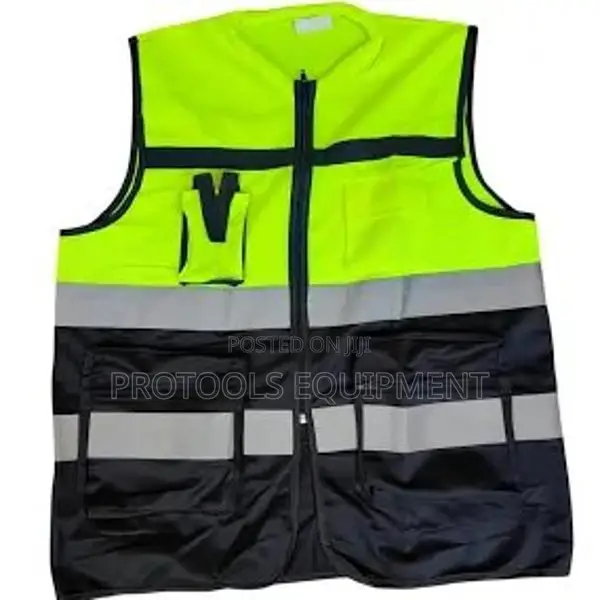 Greenblack chinese collar reflector jacket