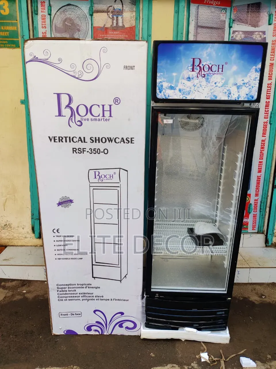 Roch 279L Showcase Display Fridge – Glass Door Beverage Cooler