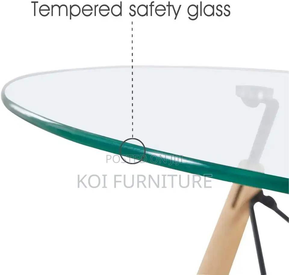 Home Tables; Classical Round Eames Glass Top Home Tables