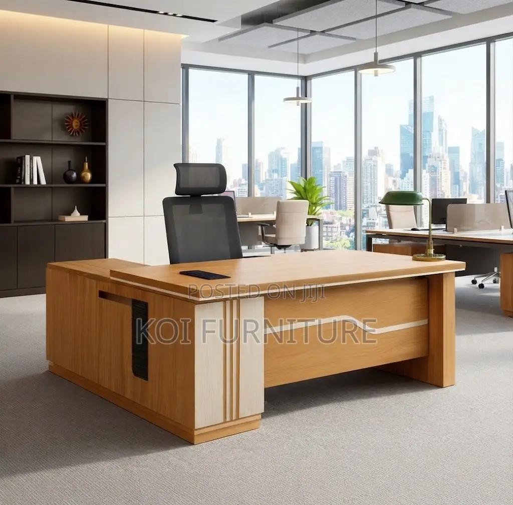 Office Desk; 1800mm Executive Brown Elegant Offices Desk