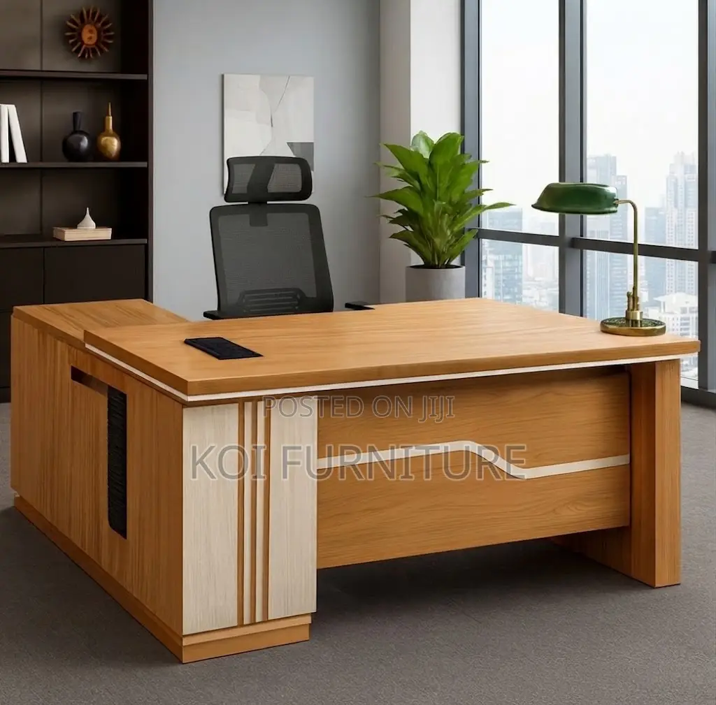Office Desk; 1800mm Executive Brown Elegant Offices Desk