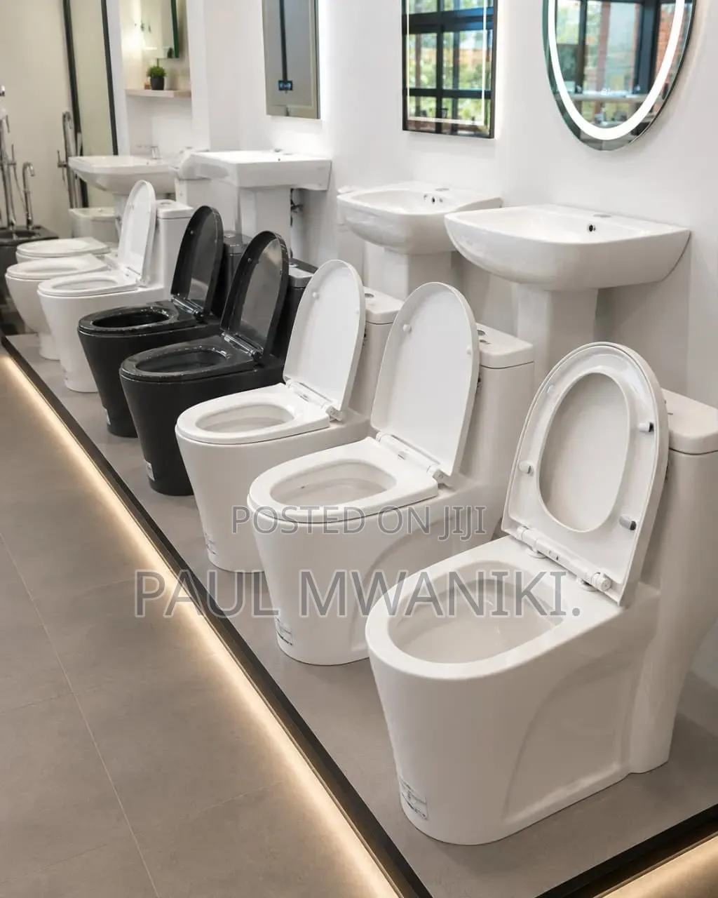 Modern One-Piece Ceramic Toilet – Stylish Easy to Clean