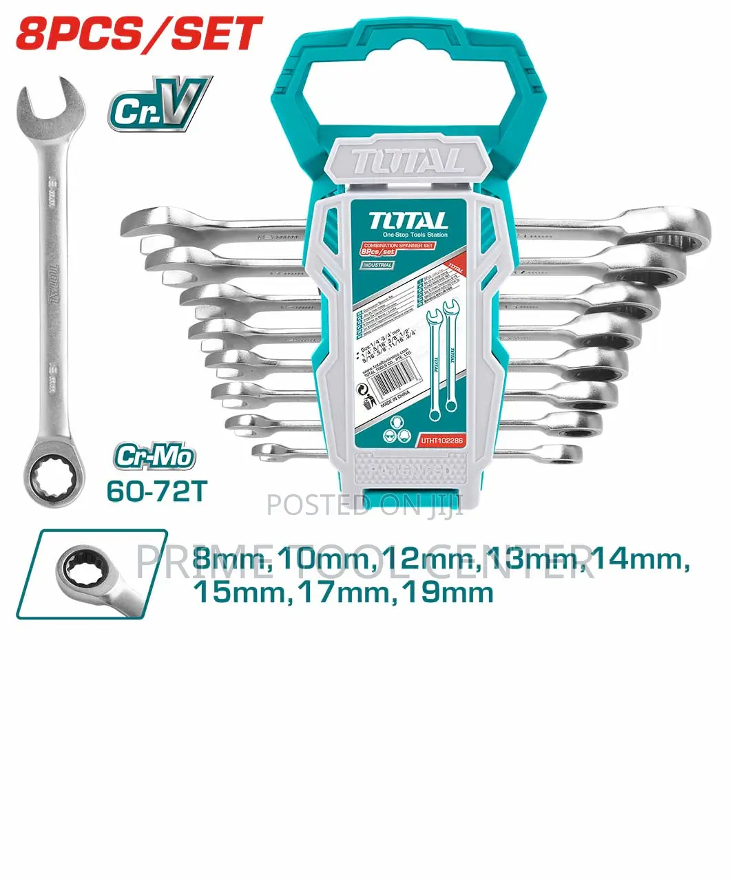 Total THT102RK086 8 Pcs ratchet spanner set