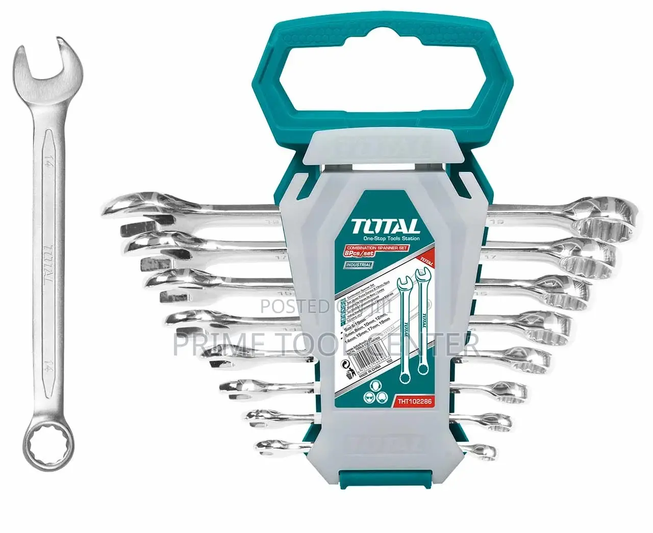 Total THT102286 8pcs combination spanner set Size:6-19mm