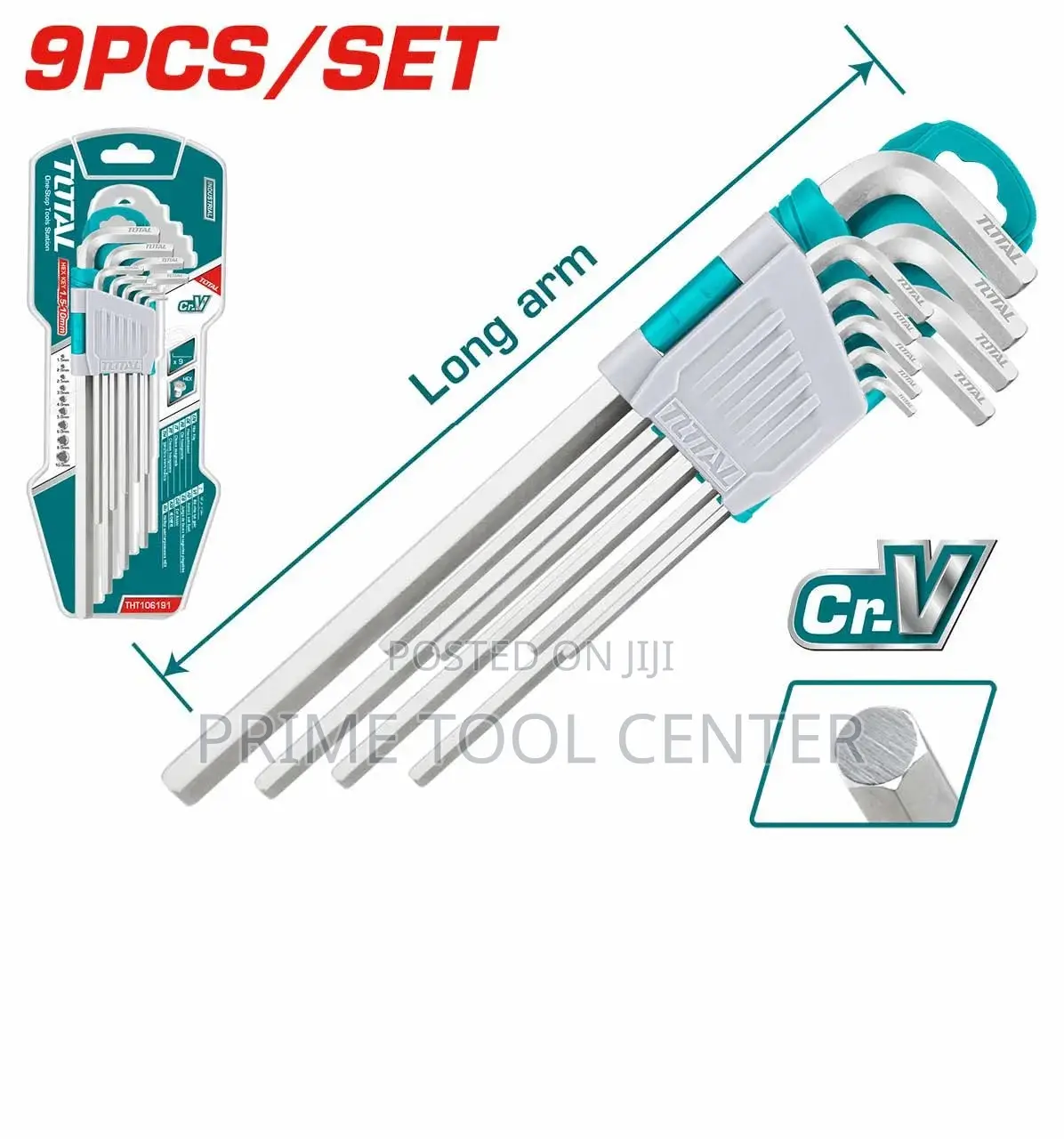 Total THT106191 9pcs hex key set