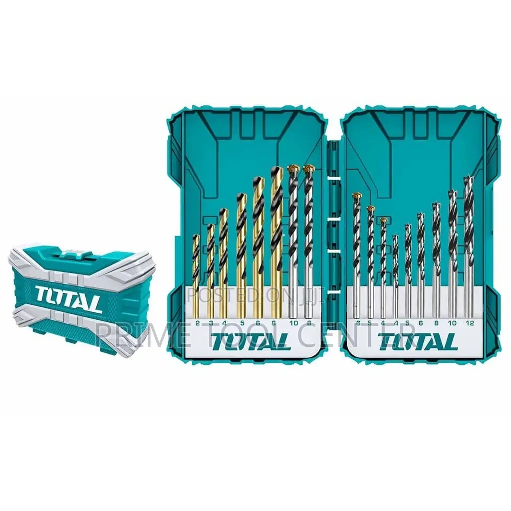 Total TACSDL11601 16PCS Metal, Concret and wood drill bits set