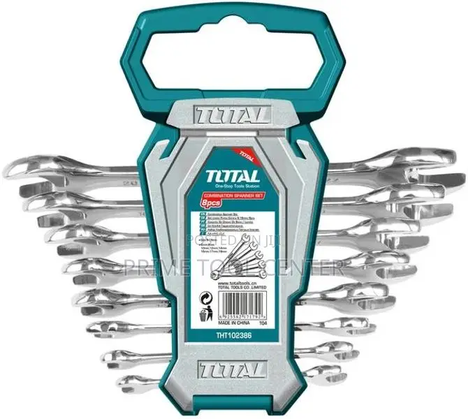 Total THT102386 8pcs double open end spanner set Size:6-22mm