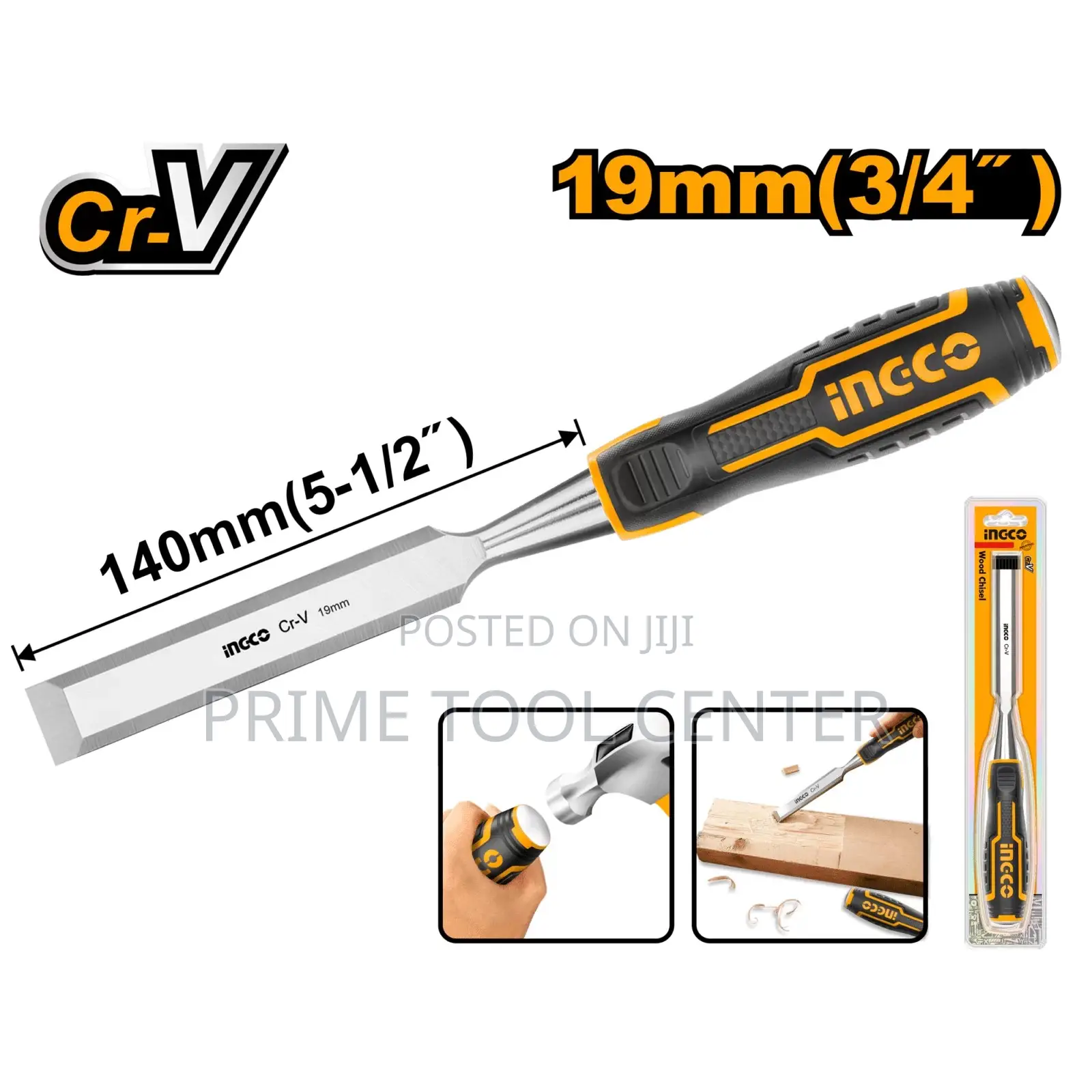 ingco Wood chisel Width:19mm(3/4″”) Length:140mm