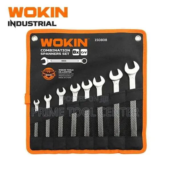 WOKIN 8 PCS COMBINATION SPANNERS SET. Size: 8, 10, 12, 13, 14, 15, 17