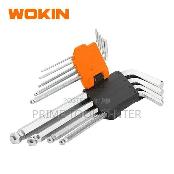 WOKIN 9PCS BALL POINT LONG ARM HEX KEY SET