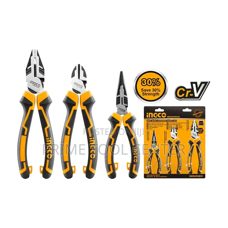INGCO HKHLPS2831 3 Pcs high leverage pliers set